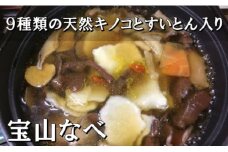 宝山なべ 1セット 天然キノコ 本しめじ出汁 すいとん入り
