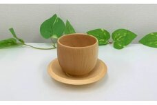 大野木工フリーカップ＆茶托（クリア）