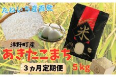 【3ヵ月定期便】令和7年産洋野町産あきたこまち5㎏