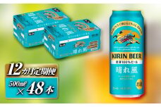 【12ヵ月定期便】キリン 晴れ風 500ml×48本　【定期便・ お酒 アルコール アルコール飲料 晩酌 家飲み 宅飲み 飲み会 集まり バーベキュー BBQ イベント 飲み物 缶ビール 】