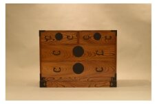 仙台箪笥　整理箪笥S-ロータイプ　拭き漆【伝統 工芸品 タンス たんす 和タンス 仙台】