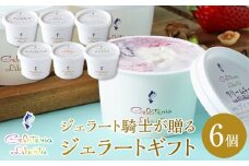 ジェラート騎士が贈る　ジェラートギフト6個セット【菓子 アイス ヨーグルト ジェラート スイーツ デザート 乳製品 仙台 ギフト グルメ 高級 甘味 贈り物 プレゼント クリーミー】