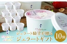 ジェラート騎士が贈る　ジェラートギフト10個セット【菓子 アイス ヨーグルト ジェラート スイーツ デザート 乳製品 仙台 ギフト グルメ 高級 甘味 贈り物 プレゼント クリーミー】