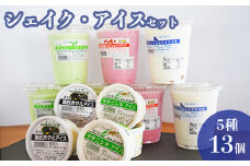 シェイク・アイス 5種13個セット アイス アイスミルク ずんだ  枝豆 スイーツ ずんだシェイク 塩バニラ いちご ササニシキ 源氏ボタルアイス アイスクリーム 詰め合せ お取り寄せ ご当地スイーツ TVで紹介されました 風月堂 宮城 石巻 宮城県 石巻市