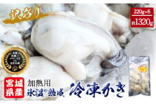 牡蠣 ＜訳あり＞ 氷温熟成 かき 220g × 6パック 加熱用 むき身 冷凍 バラ冷凍 個包装 カキ 不揃い 貝 魚貝類 貝類 海の幸 BBQ バーベキュー 海の幸 おつまみ 宮城県 石巻市 ふるさと納税 送料無料 12000円 ふるさと納税 まるたか水産 石巻応援
