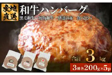 黒毛和牛 三陸金華和牛 南部の赤牛 伊達の赤 和牛ハンバーグ 3種各200g×5 食べ比べ セット 赤身 国産 美味しい 使いやすい 肉 お肉 おかず 冷凍 ハンバーグ