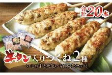 牛タン入りつくね2種セット20本 冷凍 食べ比べ 牛たんつくね チーズ入りつくね バーベキュー BBQ 簡単調理 焼き鳥 やきとり
