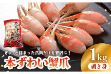 本ズワイガニ 爪肉 1kg 蟹爪 かに カニ 蟹 蟹の爪 ずわいがに 冷凍 海鮮 魚介類