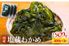 三陸産 塩蔵わかめ 900g（ 300g × 3袋 ） 塩蔵 肉厚 柔らかい わかめ ワカメ 国産 海藻 水産物