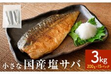 小さな 国産 塩サバ 3kg ( 200g × 15パック ) 冷凍 国産 サバ 鯖 魚 青魚 塩さば 真サバ 切り身 ご家庭用 焼き魚 焼魚 おかず お弁当 惣菜 和風惣菜 焼くだけ 簡単調理 サバ フィレ 鯖フィレ サバフィレ フィーレ 切身 宮城 宮城県 石巻 石巻市