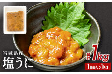 宮城県産 塩うに 1kg 1パック 冷凍 ウニ うに 雲丹 塩ウニ 甘塩 濃厚 ムラサキウニ ウニ丼 ご飯のお供 海鮮 魚介 おつまみ 酒の肴 お取り寄せ グルメ 宮城県 石巻市