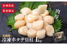 【 先行予約 】ホタテ貝柱 1kg ＜数量限定＞ 宮城県産 ほたて 貝柱 生食用 冷凍 肉厚 帆立 貝柱 生食 海鮮 魚介類 貝類 海鮮丼 生 刺身 お寿司 お刺身 おつまみ おかず ほたて貝柱 むき身 つまみ 1キロ 新鮮 お取り寄せ グルメ 剥き身 バラ冷凍 送料無料 宮城県 石巻市 ふるさと納税