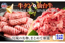 定期便・全６回連続  お肉の宮城県堪能セット 毎月800g／計4.8kg　 5506928