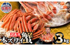 ズワイガニ 蟹 ボイル スピード発送 3kg  訳あり 冷凍 蟹  かに カニ 蟹 ずわいかに ズワイカニ ズワイ蟹  宮城県 塩竈市 塩釜 海の幸 なのに YAMATO ｜ ya04203-0664-p