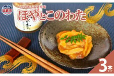  ほや と このわた ３本セット ｜ r6-04203-0801 ｜ホヤ 珍味 なまこ 酒 晩酌 藻塩 手作り ご飯のお供 塩竈市 宮城県