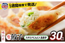  餃子 スタミナ にんにく こだわり 本格 生餃子 30個 冷凍 1週間 程度で発送 7,000円 ｜ 味の匠 無添加 ぎょうざ ギョーザ 急速冷凍 国産 豚肉 国産野菜 こだわり餃子 防腐剤 不使用 田子町ニンニク ニンニク 簡単 お手軽 絶品 おかず 晩ごはん 惣菜 おつまみ お手軽 宮城県 塩竈市 塩釜 vth00012 r6-th00014