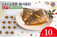 【訳あり】ことこと煮魚 　三陸産さば仙台みそ煮 食べきりサイズ　10パック入 | ym00003-10