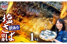【訳あり】塩さば切身 深層海塩仕込み 1kg | ym00013-1000