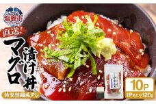 【直送マグロ使用】まぐろパック 特製韓国風タレ付き  120ｇ×10パック 塩竈市 塩釜 TUNA まぐろ屋やまもと | tu00002-10s