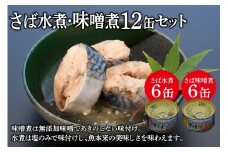 缶詰 三陸の海から ミヤカンのさば水煮・味噌煮セット 各175g×6缶 計12缶 [ミヤカン 宮城県 気仙沼市 20564182] 魚介 魚貝 缶詰 青魚 鯖 さば サバ 水煮 味噌煮 みそ煮 おかず 小分け 常備 ストック 長期保存 レビューキャンペーン