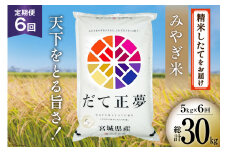 6回 定期便 米 宮城県産 だて正夢 5kg ×6回 総計 30kg [菊武商店 宮城県 気仙沼市 20564946] お米 こめ コメ 白米 精米 ブランド米 ご飯 ごはん 小分け 家庭用 6ヶ月