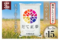 3回 定期便 米 宮城県産 だて正夢 5kg ×3回 総計 15kg [菊武商店 宮城県 気仙沼市 20564853] お米 こめ コメ 白米 精米 ブランド米 ご飯 ごはん 小分け 家庭用 3ヶ月