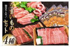 うまいものセット 仙台牛カルビ 豚ロース味噌漬け 厚切り牛タン [からくわ精肉店 宮城県 気仙沼市 20564057] 肉 牛肉 豚肉 味付け セット 詰め合わせ