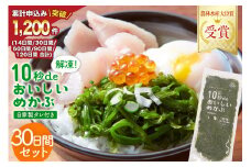 TV・新聞で紹介 ! 10秒deおいしいめかぶ 30日間セット(自家製タレ付き) [丸繁商店 宮城県 気仙沼市 20565504] 海藻 三陸 三陸産 雌株 めかぶ メカブ 無添加 タレ付き 冷蔵