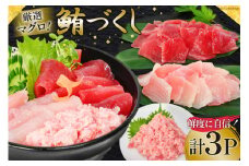 マグロづくしセット タタキ 300g メバチ & ビンチョウ 切り落し 各250g 計3パック 冷凍 [畠和水産 宮城県 気仙沼市 20563665] レビューキャンペーン