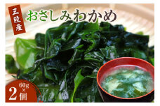 わかめ 三陸産 おさしみわかめ 60g ×2個 計120g [石渡商店 宮城県 気仙沼市 20565612] 三陸わかめ 海藻 三陸 ワカメ わかめ 若布 肉厚 国産 塩蔵わかめ 塩蔵