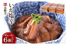 いか塩辛 40g×2P 6個セット [小野万 宮城県 気仙沼市 20565719] 魚 魚介類 いか イカ 塩辛 イカ塩辛 小分け 食べきりサイズ 酒の肴 おつまみ ご飯のお供 冷蔵