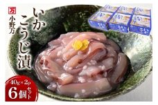 いかこうじ漬 40g×2P 6個セット [小野万 宮城県 気仙沼市 20565720] 魚 魚介類 いか イカ 塩辛 イカ塩辛 麹漬け こうじ漬け 小分け 食べきりサイズ 酒の肴 おつまみ ご飯のお供 冷蔵