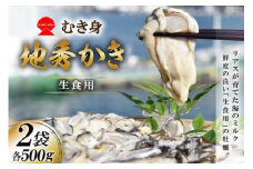 むき身 地秀かき 生食用 500g×2袋 [かみたいら 宮城県 気仙沼市 20564232] カキ 牡蠣 生食 剥き身 オイスター 冷蔵