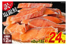 定期便 《12ヶ月連続お届け》 訳あり 銀鮭 切身 約2kg×12回 計24kg [宮城東洋 宮城県 気仙沼市 20564464] 鮭 海鮮 規格外 不揃い さけ サケ 鮭切身 シャケ 切り身 冷凍 家庭用 訳アリ おかず 弁当 支援 事業者支援