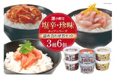 塩辛・珍味 カップシリーズ 詰め合わせ Bセット [小野万 宮城県 気仙沼市 20564627] 魚 魚介類 いか イカ いか塩辛 イカ塩辛 こうじ 麹 ゆず 醤油 冷蔵 酒の肴 おつまみ ご飯のお供