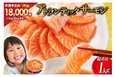 ノルウェー産 アトランティックサーモン 総重量 1kg (正味重量850g) [カネダイ 宮城県 気仙沼市 20565509] 魚 魚介類 サーモン 刺身 アトランティック アトラン 小分け 冷凍 鮭 さけ 訳あり ノルウェー