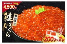 鮭 いくら 醤油漬け 200g×2p [宮城東洋 宮城県 気仙沼市 20563341] 魚介 イクラ さけ サケ 鮭 冷凍 小分け 醤油 鮭卵 鮭いくら レビューキャンペーン
