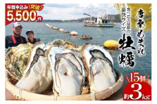 【期間限定発送】【発送期間：5月～6月】唐桑もまれ牡蠣 15個 約3kg [戸羽平 宮城県 気仙沼市 20563890-5gatsu] 魚貝 魚介 牡蠣 かき カキ 殻付き 生ガキ 生食 濃厚 クリーミー 豪華 ご褒美 冷蔵