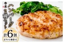 まぐろのハンバーグ・海老のハンバーグセット 2種 ×各3個 計6個 [斉吉商店 宮城県 気仙沼市 20565685] 惣菜 冷凍食品 海老 えび エビ まぐろ マグロ 鮪 洋食 ハンバーグ 魚 冷凍 簡単調理 小分け 個包装 レビューキャンペーン