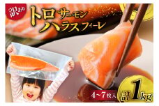 訳あり サーモン 刺身 トロ ハラス フィーレ 無添加 総重量1kg [足利本店 宮城県 気仙沼市 20564915] 魚 魚介類 海鮮 さけ サケ シャケ 鮭 お刺し身 刺し身 はらす 鮭ハラス 個包装 骨取り 魚介 小分け 生食用 真空パック