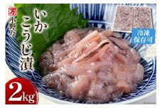 いかこうじ漬 2kg(1kg×2p) 冷凍 [小野万 宮城県 気仙沼市 20564637] 魚 魚介類 いか イカ 冷蔵 酒の肴 おつまみ ご飯のお供 珍味 麹漬け こうじ漬け
