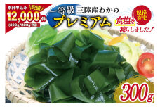 【一等級】三陸産 わかめ プレミアム 300g×1袋 [かわむら家 宮城県 気仙沼市 20564374] ワカメ わかめ 国産 三陸 塩蔵わかめ 三陸わかめ 感想