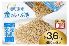 米 港町玄米 3.6kg 450g×8袋 [サンフレッシュ小泉農園 宮城県 気仙沼市 20564306] 玄米 こめ コメ げんまい ご飯 ごはん 玄米食 小分け 金のいぶき レビューキャンペーン