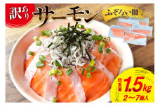 訳あり サーモン 尾っぽ柵 おさしみ用 総重量1.5kg 無添加 [足利本店 宮城県 気仙沼市 20565605]  尾っぽ 柵 魚介類 海鮮 さけ 魚 刺身 お刺し身 刺し身 生食用 サケ シャケ 鮭 個包装 真空包装 チリ銀鮭 銀鮭 海鮮丼 魚介 冷凍 鮮魚 個包装 小分け