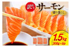 訳あり サーモン 切り落とし おさしみ用 1.5kg 300gx5p 無添加 [足利本店 宮城県 気仙沼市 20565608] 魚介類 鮭 お刺し身 刺し身 刺身 個包装 チリ銀鮭 銀鮭 海鮮 海鮮丼 魚介 魚 さけ 小分け 冷凍 鮮魚 訳アリ わけあり