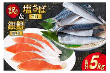 訳あり サバ 3.5kg ＋ 銀鮭 1.5kg 合計5kg 加熱用 鯖フィレ 鮭切身 減塩 無添加 食べ比べ [足利本店 宮城県 気仙沼市 20565586] 訳アリ 塩サバフィレ 塩銀鮭切身 塩分控えめ さば 鯖 塩さば 塩サバ 塩鯖 サーモン切身 サケ切身 簡易包装 業務用 冷凍