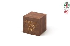 デジタル置時計 ICW-02W-T ブラウン