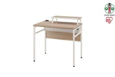 机 デスク ケーブル収納/モニター台付き ケーブル収納デスク モニター台付 アイリスオーヤマ 幅80cm 高さ82cm オフィス ナチュラル ケーブル収納 CSD－800M ライトナチュラル／ホワイト