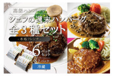 ハンバーグ 全3種セット ( デミグラスソース、マデソース、グリンペッパーソース ) 各2パック 本格フレンチ 宮城県産フランス鴨 蔵王爽清牛 JAPANX豚 冷蔵 特製 宮城 角田市 小分け 肉 簡単調理 湯せん 温めるだけ 手作り お手軽