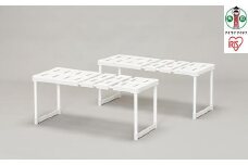 伸縮押入れ整理棚8個セットSOR-370グレー